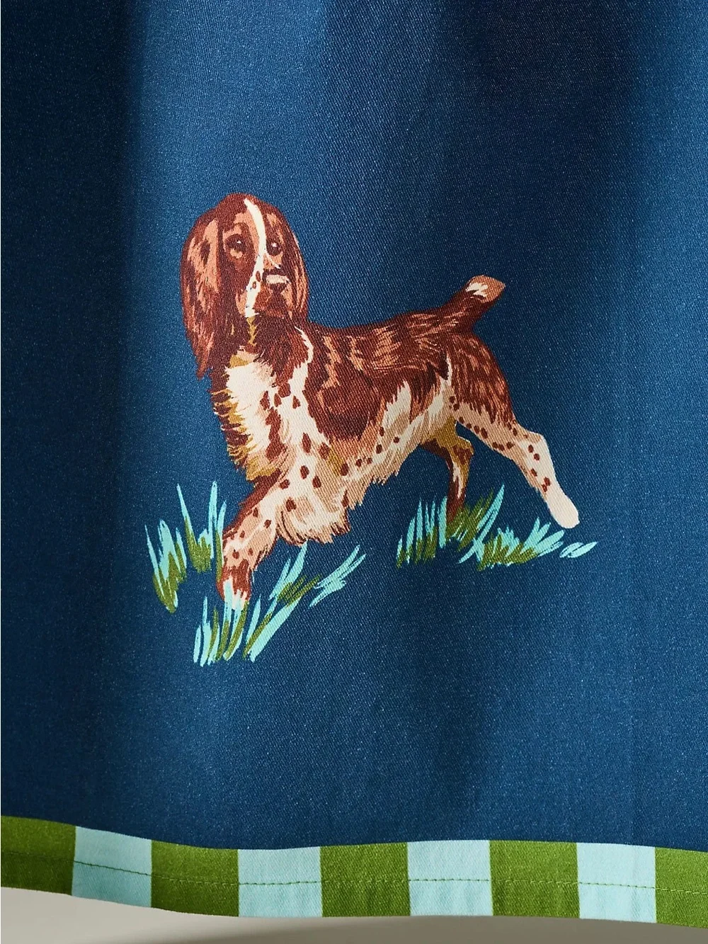 ANTHROPOLOGIE Portobello Dog Dish Towel Blue $24 NWT
